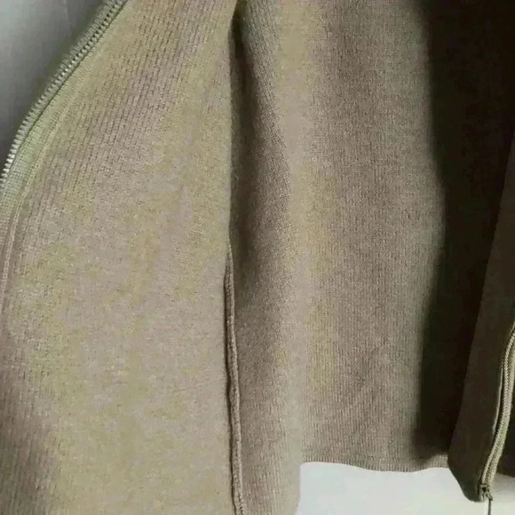 Wondra Wool By Knitting Needless Zip Up Faux Fur Collar Jacket Size S - Picture 6 of 7